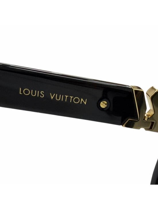 Louis Vuitton Sunglasses LV Round Eyewear Black Gold 54